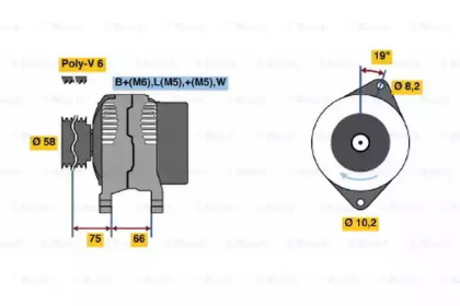 Генератор BOSCH 0 986 040 131