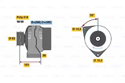 Генератор BOSCH 0 986 040 210