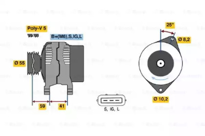 Генератор BOSCH 0 986 042 331