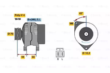 Генератор BOSCH 0 986 040 521