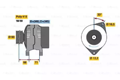 Генератор BOSCH 0 986 040 621