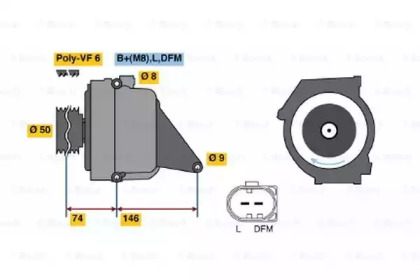 Генератор BOSCH 0 986 041 760