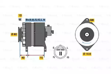 Генератор BOSCH 0 986 041 771