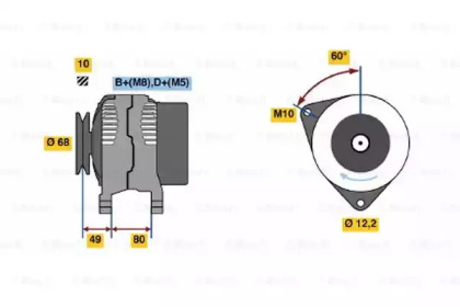 Генератор BOSCH 0 986 041 970