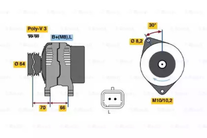 Генератор BOSCH 0 986 042 131