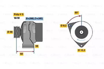 Генератор BOSCH 0 986 042 111