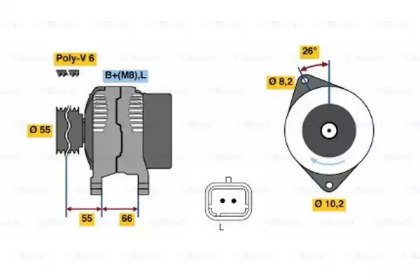 Генератор BOSCH 0 986 042 181