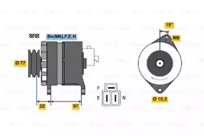 Генератор BOSCH 0 986 042 971