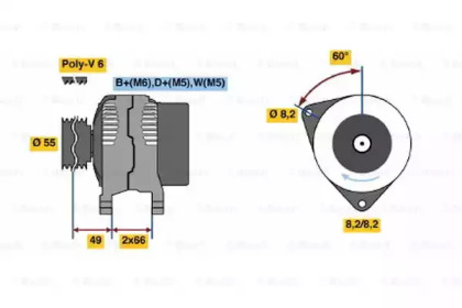 Генератор BOSCH 0 986 044 771