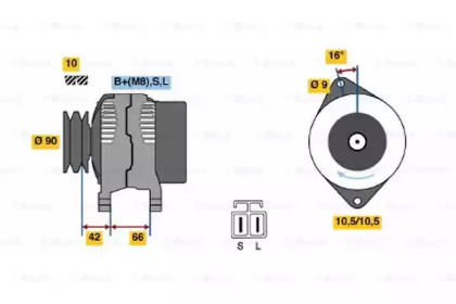 Генератор BOSCH 0 986 045 521