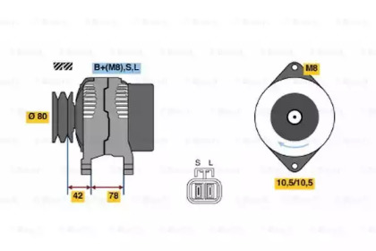 Генератор BOSCH 0 986 045 681