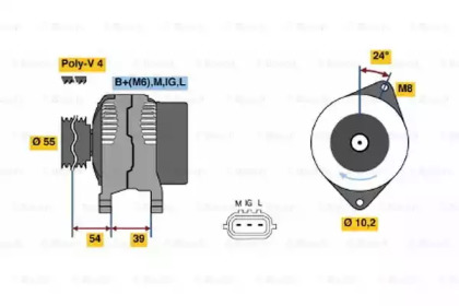 Генератор BOSCH 0 986 045 841