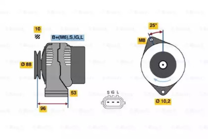 Генератор BOSCH 0 986 045 881