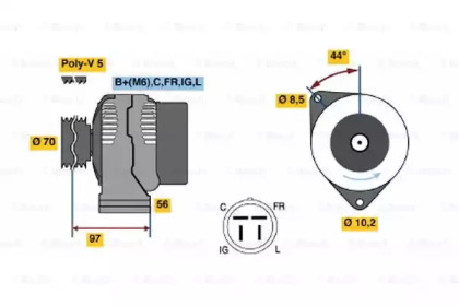 Генератор BOSCH 0 986 045 961