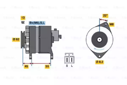 Генератор BOSCH 0 986 046 401