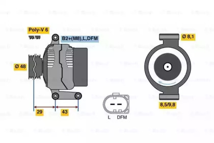 Генератор BOSCH 0 986 048 750