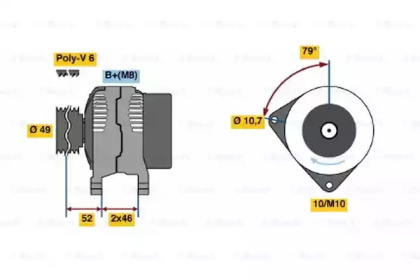 Генератор BOSCH 0 986 048 911