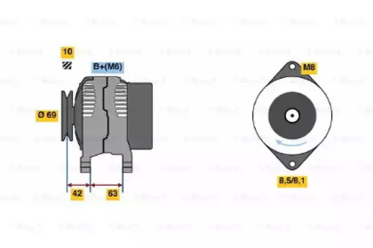 Генератор BOSCH 0 986 049 051