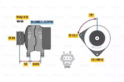 Генератор BOSCH 0 986 049 161