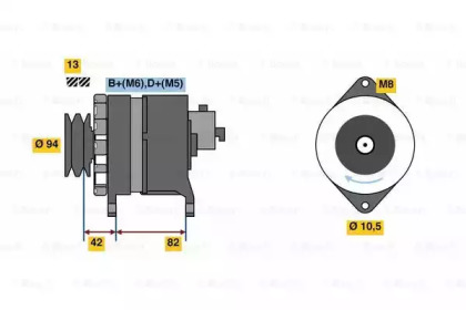 Генератор BOSCH 0 986 049 850