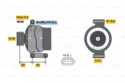 Генератор BOSCH 0 986 080 610