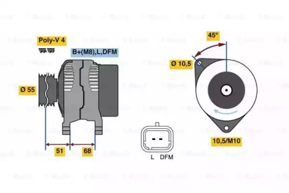 Генератор BOSCH 0 986 080 680