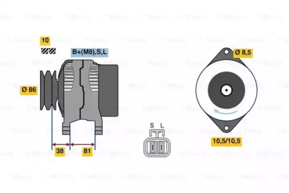 Генератор BOSCH 0 986 080 740