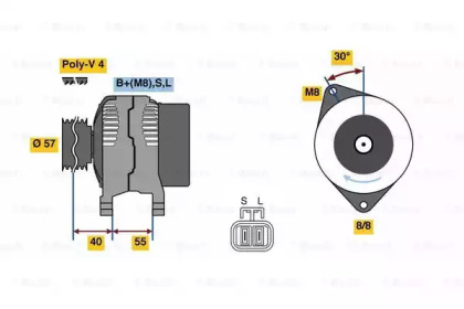 Генератор BOSCH 0 986 080 790