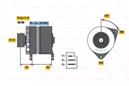 Генератор BOSCH 0 986 080 850