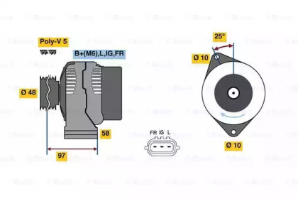 Генератор BOSCH 0 986 081 210