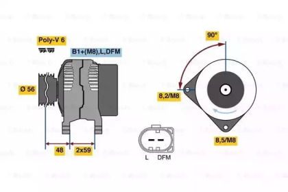 Генератор BOSCH 0 986 081 320