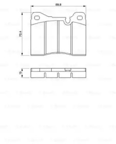 Комплект тормозных колодок BOSCH 0 986 424 050