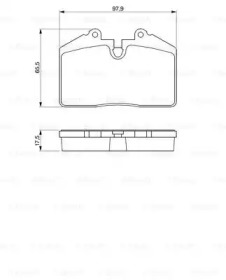 Комплект тормозных колодок BOSCH 0 986 424 103