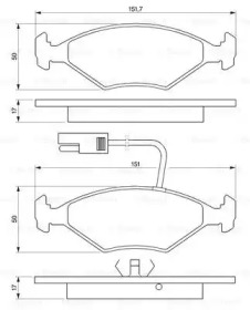 Комплект тормозных колодок BOSCH 0 986 424 178