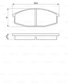 Комплект тормозных колодок BOSCH 0 986 424 192