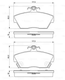 Комплект тормозных колодок BOSCH 0 986 424 244