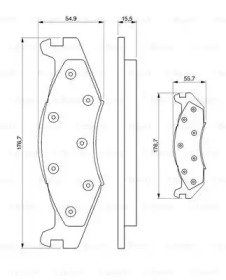 Комплект тормозных колодок BOSCH 0 986 424 273