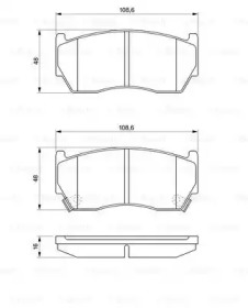 Комплект тормозных колодок BOSCH 0 986 424 369