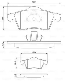 Комплект тормозных колодок BOSCH 0 986 424 402