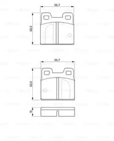 Комплект тормозных колодок BOSCH 0 986 424 408