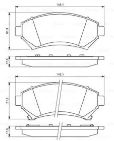 Комплект тормозных колодок BOSCH 0 986 424 466