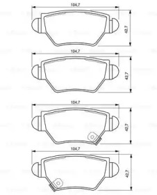 Комплект тормозных колодок BOSCH 0 986 424 478