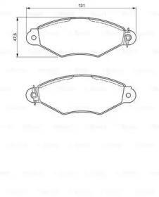 Комплект тормозных колодок BOSCH 0 986 424 487