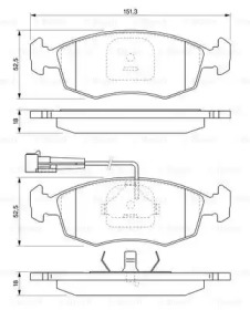 Комплект тормозных колодок BOSCH 0 986 424 515