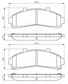 Комплект тормозных колодок BOSCH 0 986 424 656