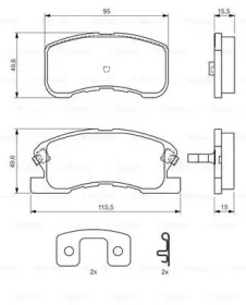 Комплект тормозных колодок BOSCH 0 986 424 697