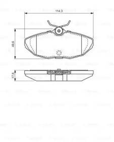 Комплект тормозных колодок BOSCH 0 986 424 702