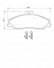 Комплект тормозных колодок BOSCH 0 986 424 720