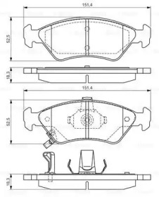 Комплект тормозных колодок BOSCH 0 986 424 725