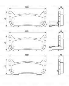 Комплект тормозных колодок BOSCH 0 986 424 782